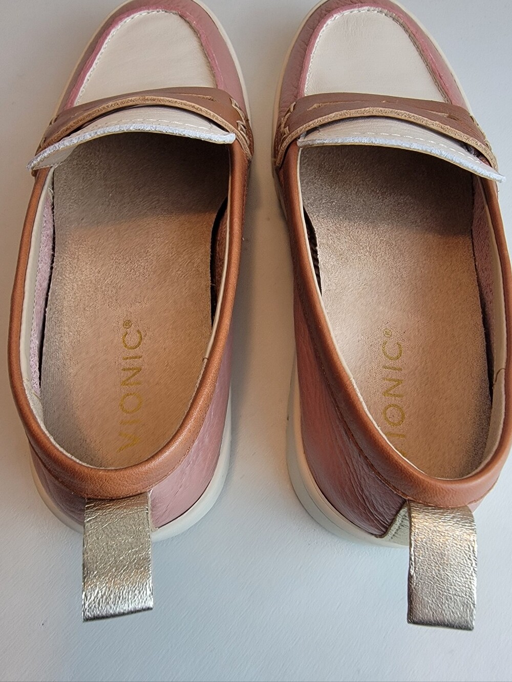 Vionic Uptown Penny Loafers Leather Slip On Shoe Comfort Rose/Pink Multi Sz 7.5 - Picture 6 of 10
